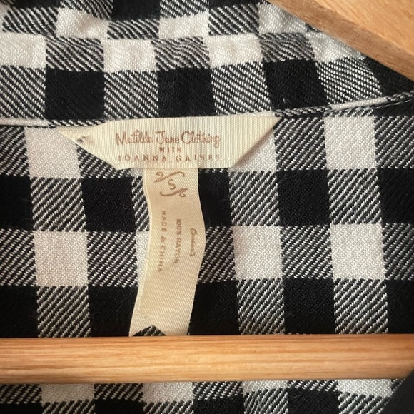 Matilda Jane with Joanna Gaines Flannel Pop Over Shirt size Small - Picture 4 of 4